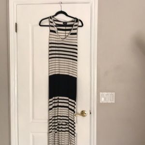 Cotton high/low hem, cut in back tank dress